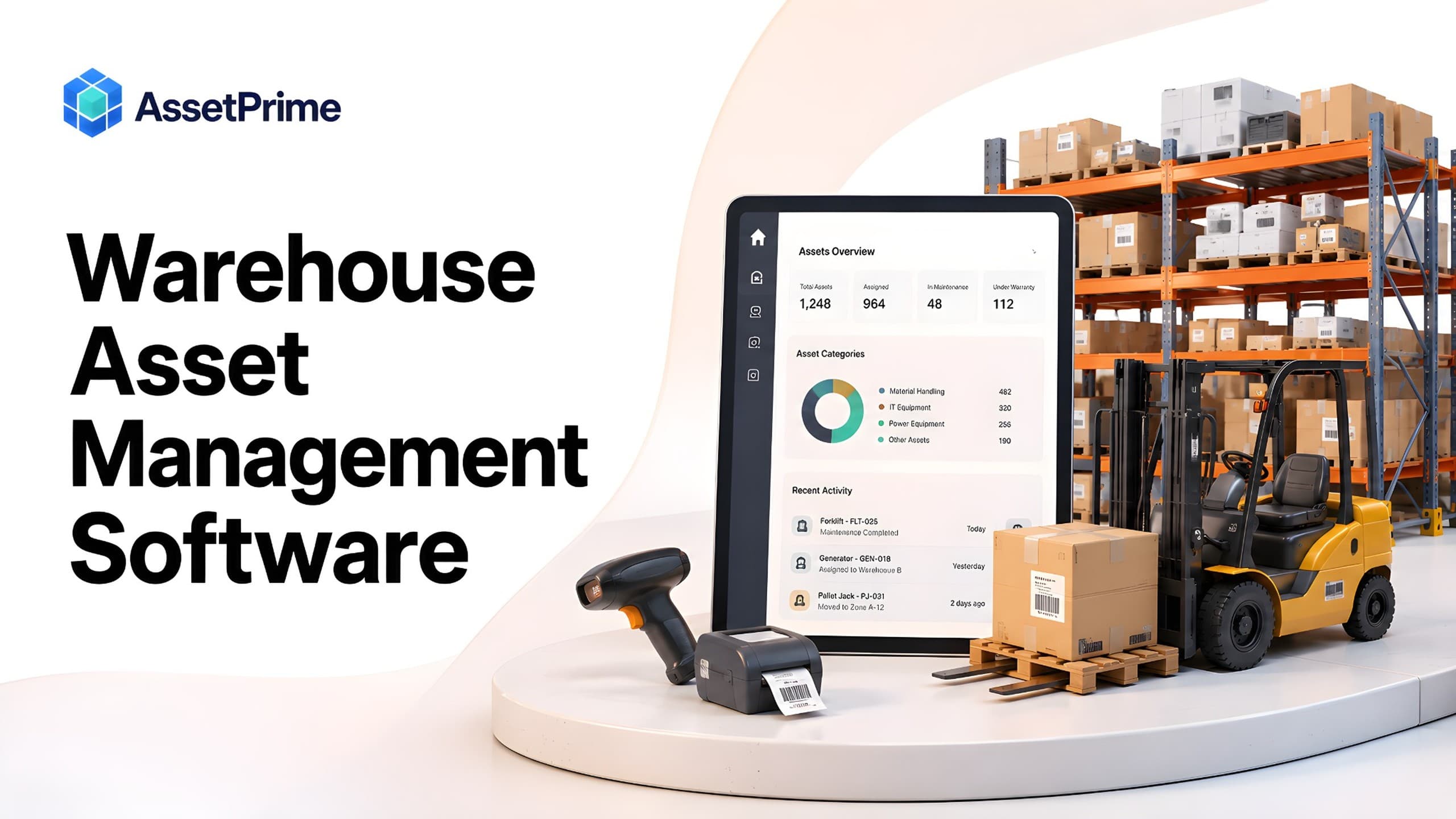 Warehouse asset management software for tracking equipment, tools and fixed assets across warehouse locations